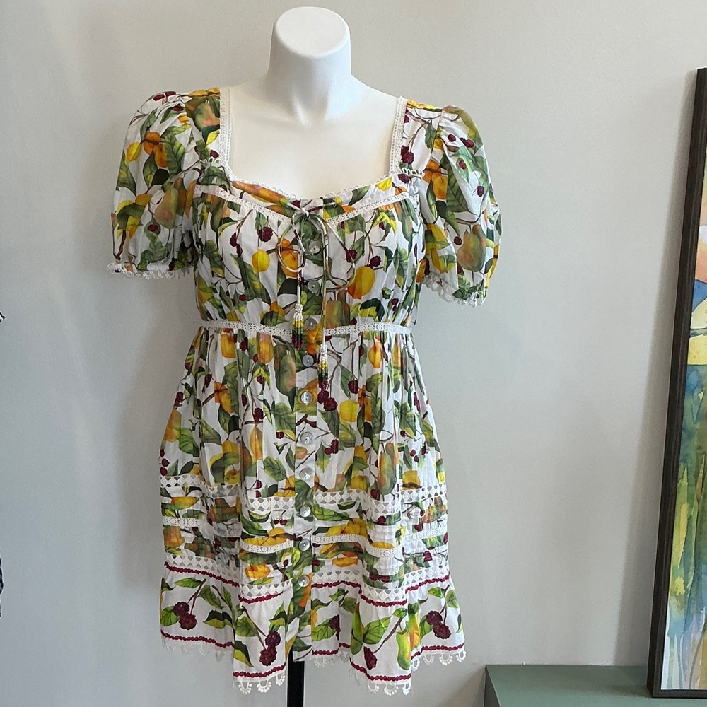 FARM Rio Lemons And Berries Print Mini Dress - Large (1358)